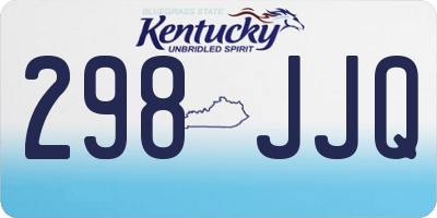 KY license plate 298JJQ