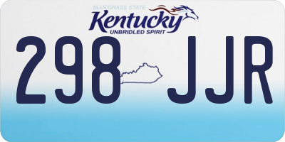 KY license plate 298JJR
