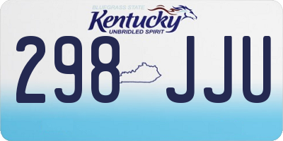 KY license plate 298JJU