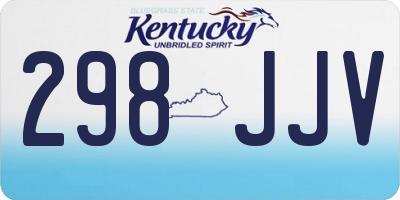 KY license plate 298JJV