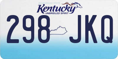 KY license plate 298JKQ