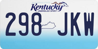 KY license plate 298JKW