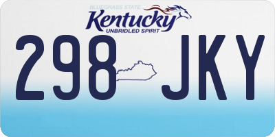 KY license plate 298JKY