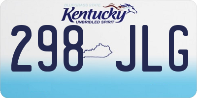 KY license plate 298JLG