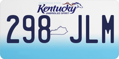 KY license plate 298JLM