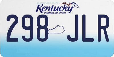 KY license plate 298JLR
