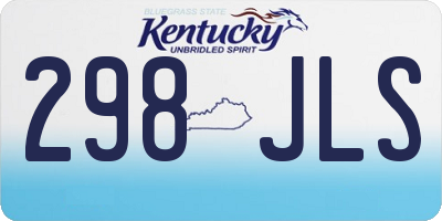 KY license plate 298JLS
