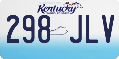 KY license plate 298JLV
