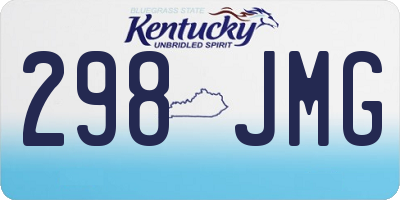 KY license plate 298JMG