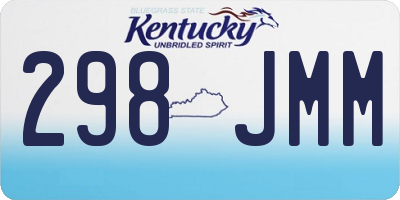 KY license plate 298JMM
