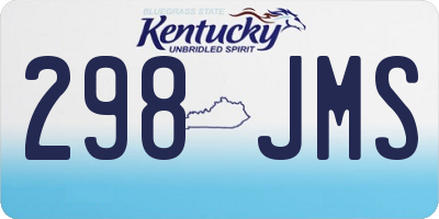 KY license plate 298JMS