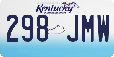 KY license plate 298JMW