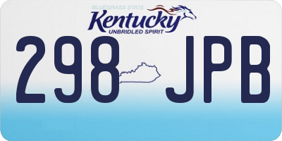 KY license plate 298JPB