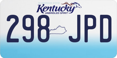 KY license plate 298JPD