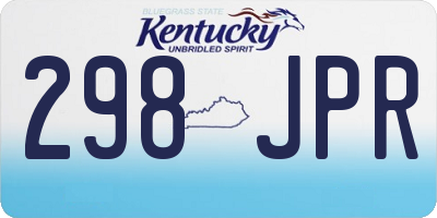 KY license plate 298JPR