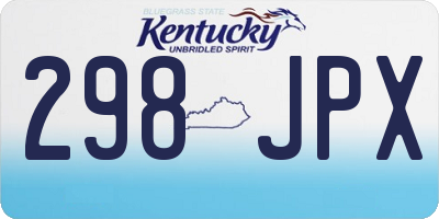 KY license plate 298JPX