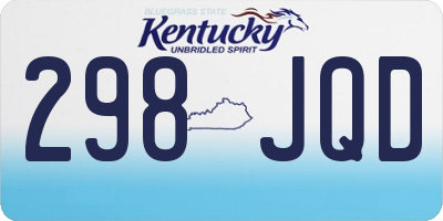 KY license plate 298JQD