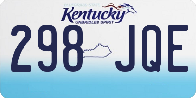KY license plate 298JQE