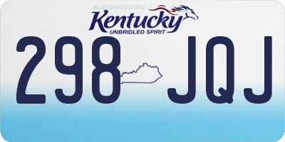 KY license plate 298JQJ