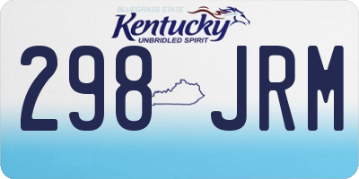 KY license plate 298JRM