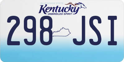 KY license plate 298JSI