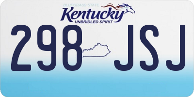 KY license plate 298JSJ