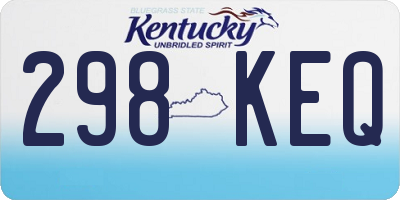 KY license plate 298KEQ