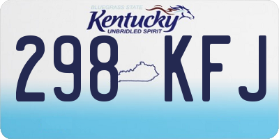 KY license plate 298KFJ