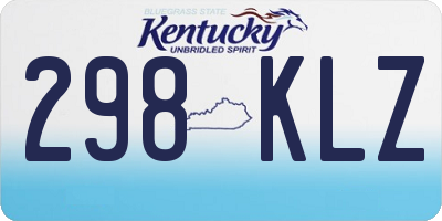 KY license plate 298KLZ