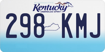 KY license plate 298KMJ