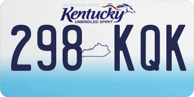 KY license plate 298KQK
