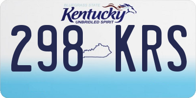 KY license plate 298KRS