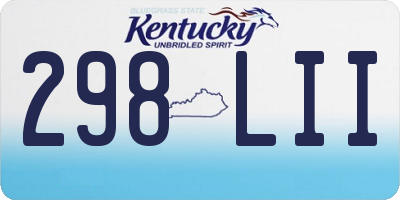 KY license plate 298LII
