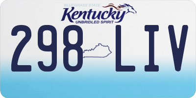 KY license plate 298LIV