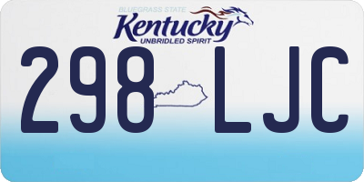 KY license plate 298LJC