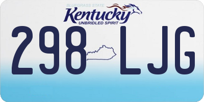 KY license plate 298LJG