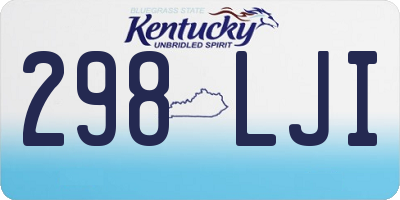 KY license plate 298LJI