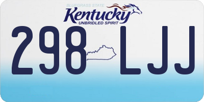 KY license plate 298LJJ