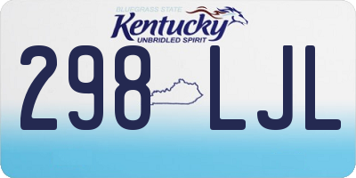 KY license plate 298LJL