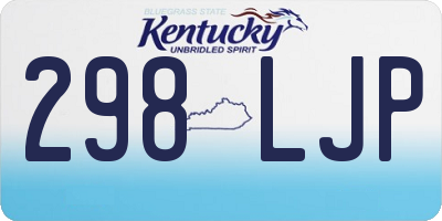 KY license plate 298LJP