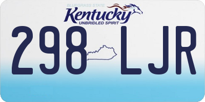 KY license plate 298LJR