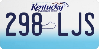 KY license plate 298LJS