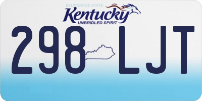 KY license plate 298LJT