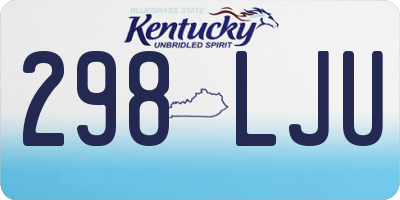 KY license plate 298LJU