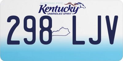 KY license plate 298LJV