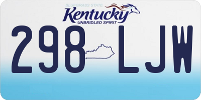KY license plate 298LJW