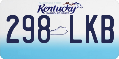 KY license plate 298LKB