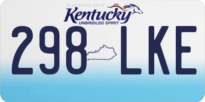KY license plate 298LKE