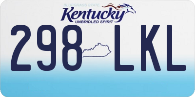 KY license plate 298LKL