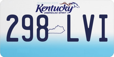 KY license plate 298LVI